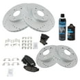 thumbnail image 2 of TRQ Front & Rear Ceramic Brake Pad & Performance Rotor Kit w/Chemicals BKA16632, 2 of 6