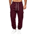 thumbnail image 2 of Mens Cargo Sweatpants Heavyweight Fleece Lined Joggers for Men Slim Fit,Cotton, Drawstring Elastic Waist,5 Pockets,Tapered,Track Bottoms,Straight, Sweat Pant,Soft,Daily Wear., 2 of 8