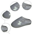 thumbnail image 7 of Memory Foam House Slippers for Women Butterfly Embroidery Cozy Warm Home Indoor Casual Slip on Shoes Grey 8.5, 7 of 7
