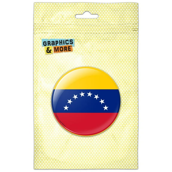 Venezuela National Country Flag Pinback Button Pin Badge