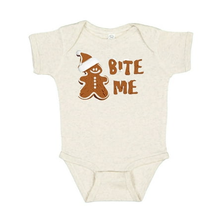 

Inktastic Bite Me Gingerbread Gift Baby Boy or Baby Girl Bodysuit