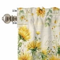 thumbnail image 4 of Summer Floral Curtain Valances Set Watercolor Rustic Farmhouse Sunflower Eucalyptus Leaves Kitchen Curtains 36&nbsp;inch Length Rod Pocket Valance and Tiers 3 Piece Set Small Bedroom Bathroom Laundry, 4 of 9