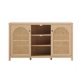 thumbnail image 6 of Walker Edison 58" Modern 2-Door Sideboard with Rattan Panels, Coastal Oak, 6 of 17