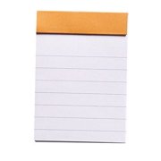 Rhodia Staplebound Notepad - Lined 80 sheets - 2 x 3 - Orange cover