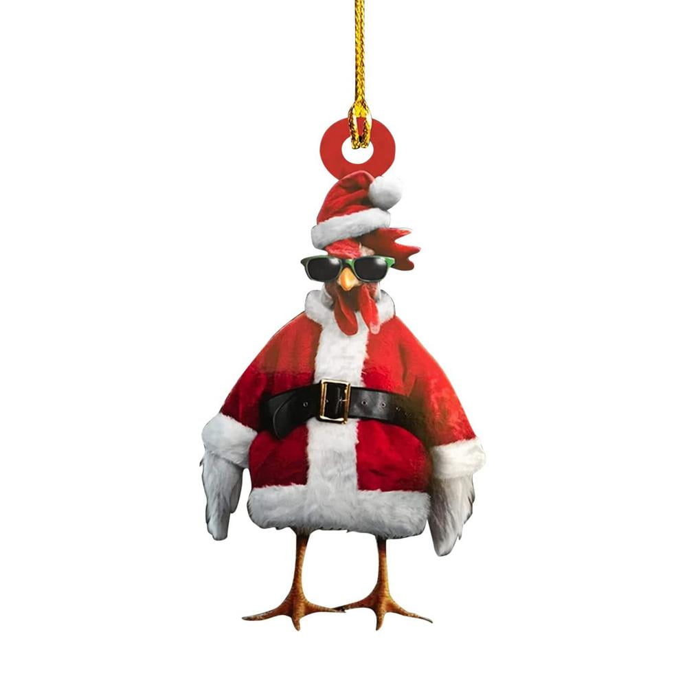 Lacyie 2022 Chicken Christmas Ornaments, Wooden Christmas Ornaments, Christmas Decoration, Christmas Tree Decoration Outdoor Home Decor Valuable - Walmart.com