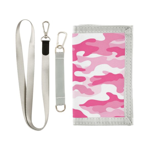 Novelty Wallets Foldable Novelty Wallets Prefect Gifts for Every Scene Cute Pink Camouflage Pattern
