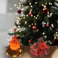 thumbnail image 3 of Fogata falsa, troncos de chimenea de imitación 3D, llama de fuego falsa sin llama realista alimentada por batería para fiesta de acampada de Navidad de Halloween, 3 of 5