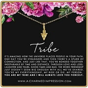 A CHARMED IMPRESSION Tribe Necklace Unique Friendship Gifts 14k Gold Arrowhead Necklace Tribe Gifts Best Friend Gifts Sister Necklaces for 2 3 4 Gift for Best Friends Arrow Necklace You are My Person