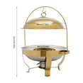 thumbnail image 6 of 8L/7.26qt Gold Chafing Dish Buffet Set, Modern Round Buffet Servers Stainless Steel, 6 of 17