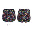 thumbnail image 5 of Lsque Colorful Excavator Printed Women's Running Shorts with Liner Pockets,Elastic Quick Dry Workout Athletic Gym Yoga Shorts,Womens High Waist Shorts-XX-Large, 5 of 9