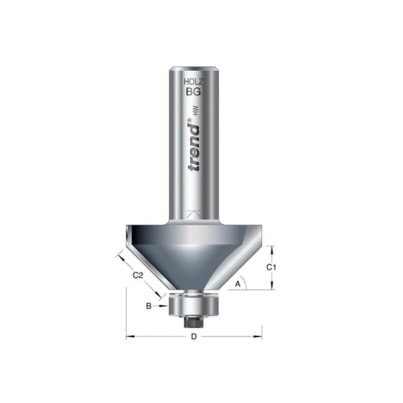 Trend - 46/360 x 1/2 TCT Bearing Guided Chamfer 45° 35.1 x 12mm