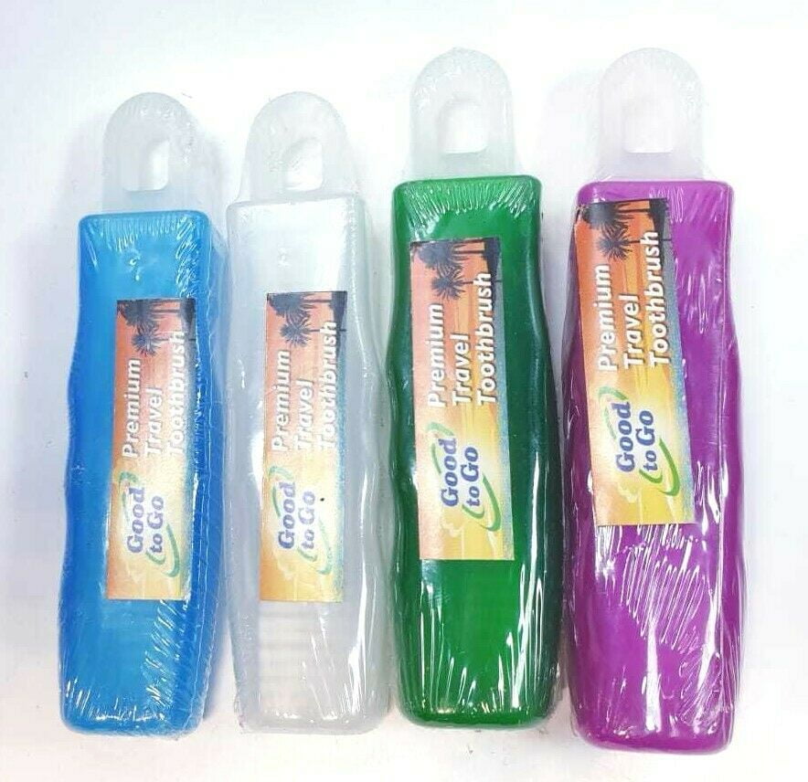 Good To Go Deluxe Travel Toothbrush, Assorted Color (Set of 2