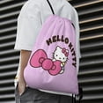 thumbnail image 7 of Hello Kitty Drawstring Backpack Water Resistant String Bag Sackpack Cinch for Sports, Gym, Travel, Swimming, Yoga, Beach, 7 of 7