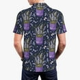 thumbnail image 4 of Balery Lavender Flowers Printed Men’s Short Sleeve Polo Shirt, Midweight Men's Shirt,Golf Polo shirts -X-Large, 4 of 9