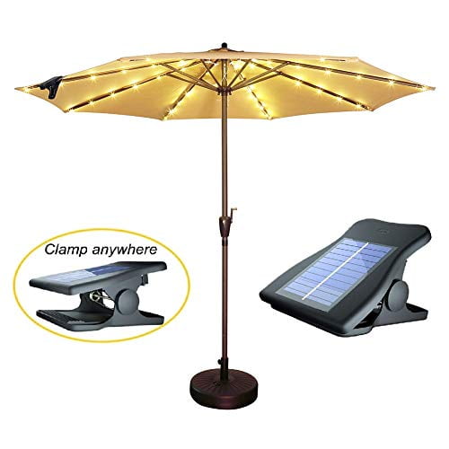 Solar Patio Umbrella Lights Cordless, Solar Lights For Garden Umbrella