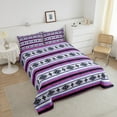 thumbnail image 4 of Bohemian Bedding Set Boho Stripes Aztec Comforter Set Full Southwestern Mexican Tribal Exotic Bed Comforter Set Teen Women,Geometric Pattern Quilt Duvet, 4 of 7