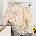 thumbnail image 2 of CAUYDY 5T 6T 7T 8Y 9Y 10Y Child Girl Sleepwear Clothes for Kids Long Sleeve Shirt Elastic Pants 2Pcs Cute Set Girls Fall Winter Pajamas Sizes 9-10 Years,Pink, 2 of 5