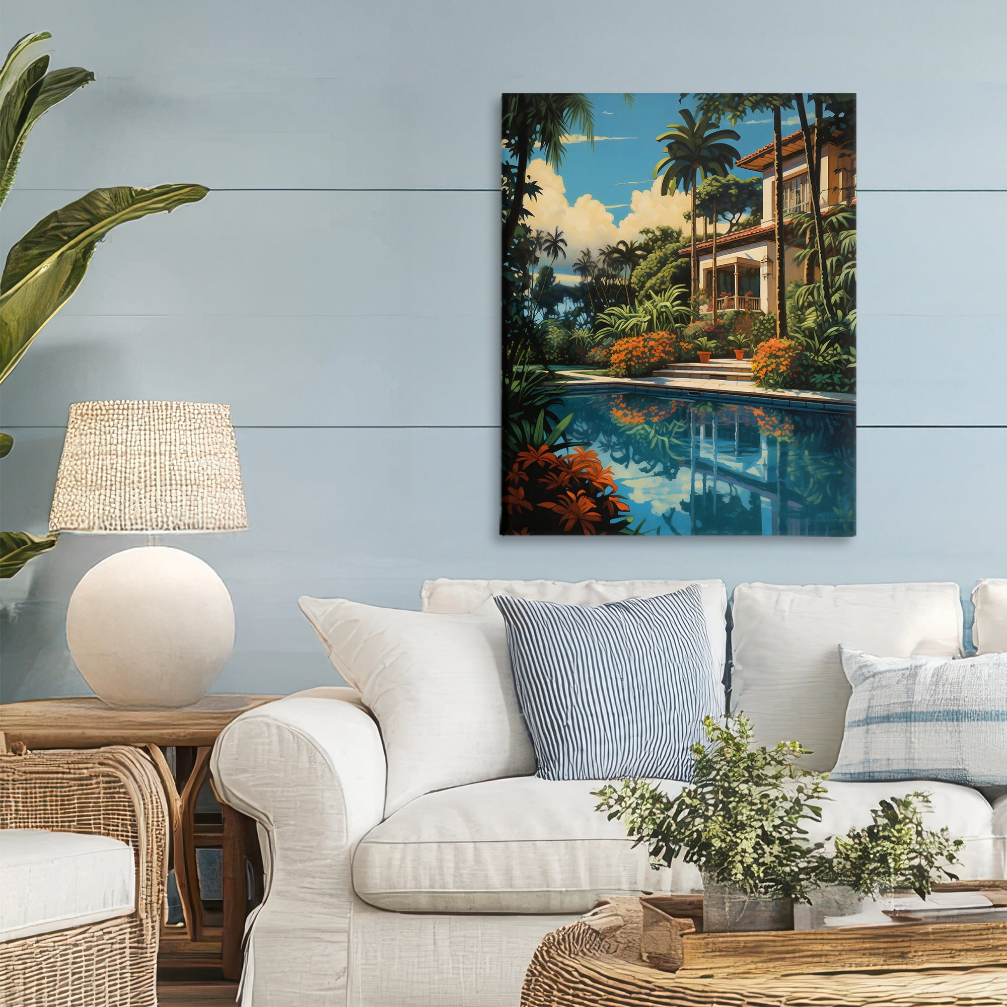 Stupell Industries Tropical Tranquility Villa Canvas Wall Art, design by Creative Studio