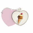 thumbnail image 1 of Cherry chocolate dulce helado Bolsa de viaje Mirror maquillaje corazón rosa, 1 of 4