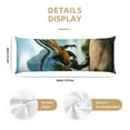thumbnail image 3 of Naloa Lake Forest Dinosaur A Body Pillow Cover, Pillowcases with Hidden Zipper Breathable Long Pillow Case (Pillows are not included,20x54 inch), 3 of 7