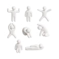 thumbnail image 2 of 8Pcs Meccha Chameleon Miniature Figurines, 3D Printed Multi-Pose Mini Figures, Lovely Desk Decor for Teens and Children (White), 2 of 7