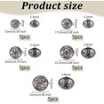 thumbnail image 2 of 25Pcs 5 Styles 1-Hole Retro Zinc Alloy Shank Buttons Hollow Garment Decoration Coffee 15~25x9~12.5mm Hole: 2.2~2.8mm 5pcs/style DIY, 2 of 6
