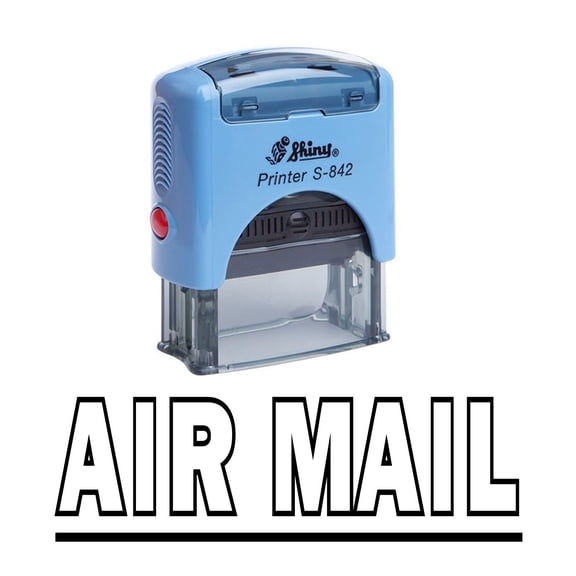 Printtoo AIR MAIL Self Inking Rubber Stamp Office Stationery Custom Shiny Stamp