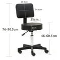 thumbnail image 2 of imerelez Height Adjustment Salon tool With 360 Degree Swivel Office Desk Chair, Black, 2 of 5