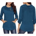 thumbnail image 3 of Sudadera con capucha de manga larga de talla grande para mujer Sudadera holgada informal METRO, 3 of 9