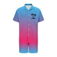 thumbnail image 4 of Bpmpbo Men's Hawaiian Matching Set Summer Tropical Beach Shirt 2 Piece Outfits Flower Button Down Shirts and Shorts, 4 of 5