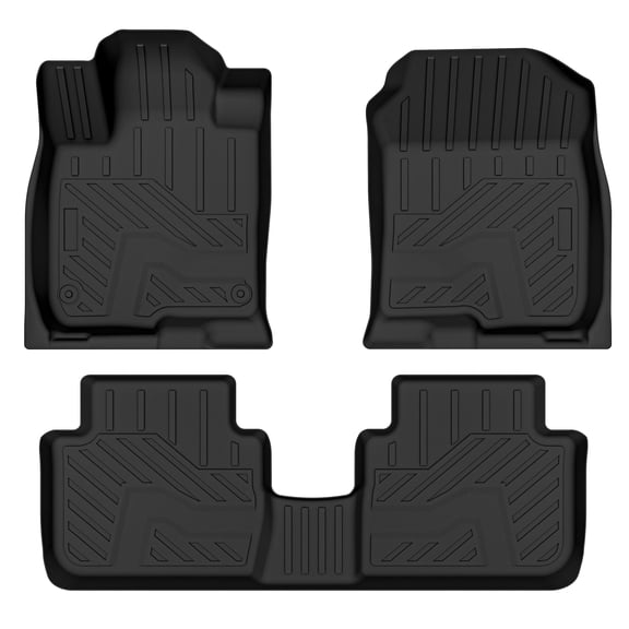 Auxko All Weather Floor Mats Fits for Honda HR-V 2023 2024 2025 2026 TPE Rubber Liners HRV Accessories All Season Guard Odorless Anti-Slip Mats for 1st & 2nd Row