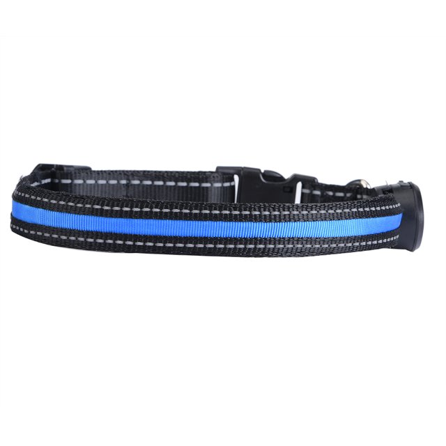 Collar De Perro LED Collar De Perro LED Con Collares De Nylon Ajustables Recargables USB Para Mascotas Seguridad FlashingBlue, S ANGGREK Otros