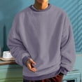 thumbnail image 2 of Afdoent Men's Sweatshirts Pullover Long Sleeve Crewneck Casual Athletic Top For Streetwear Gym Workout Comfortable Fall Outwear, 2 of 5