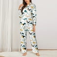 thumbnail image 2 of Sikiie Cute Whale Women's Long-Sleeve Shirt and Full-Length Bottom Pajama Set (s-xxl)-Small, 2 of 7
