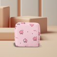 thumbnail image 5 of 2Pcs Multipurpose Napkin Storage Bags Nursing Liners Pads Pouch Zipper Closure Makeup Organizer Small for Outdoor Earphones Office Lipstick Pink Peach Blue, 5 of 8