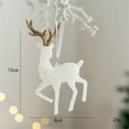 thumbnail image 2 of Fnochy White Reindeer Ornaments for Christmas Tree, Plastic Glitter Reindeer Hanging Figurine Ornament Packs for Christmas Decoration, 5.9 Inches Height, 2 of 4