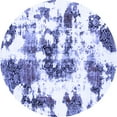 thumbnail image 1 of Ahgly Company Indoor Round Abstract Blue Modern Area Rugs, 6' Round, 1 of 4