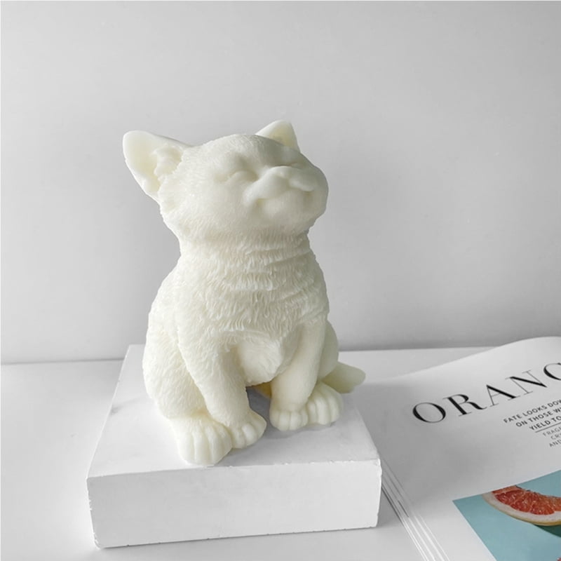 Cat-Silicone Candle Mold for Candle Making Plaster Aromatherapy Candle Mold