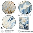 thumbnail image 3 of Designart "Minimalist Painting Of Blooming Mums In Blue And White II" Mums Floater Framed Wall Decor, 3 of 5