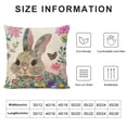thumbnail image 6 of COMIO Happy Easter Pillow Covers  Yellow Bunny Rabbits Floral Eucalyptus Easter Eggs Decorative Farmhouse Throw Pillowcases for Home Sofa Couch Decoration &nbsp;2pc White, 6 of 6