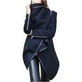 thumbnail image 2 of Lindreshi Shackets for Women with Pockets Fashion Woman Long Sleeve T-Shirt Open Front Loose Outerwear Button Solid Blouse Coat Tops, 2 of 4