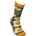 thumbnail image 2 of Egg-Cellent Socks with Eggs Design in Yellow and Gray, 2 of 3