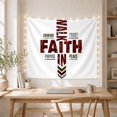 thumbnail image 5 of Walk in Faith Within a Cross of Words, Inspirational Rustic Art for Christian Decor Lovers, Faith Journey Decor, Graduation Gift, Tapestry Wall Hanging for Bedroom and Dorm, 5 of 7