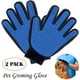 thumbnail image 1 of Guante de aseo para mascotas, guante para quitar el pelo de mascotas, paquete de 2, guante de cepillo suave para desenredar y herramienta de masaje, para gatos, perros, guantes de aseo para caballos Ormromra CJWUS-4401, 1 of 7