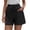 Black, variant on Audhol Shorts for Women Trendy! Womens Casual Loose Solid Summer Plus Size Pants Pants Elastic Waist Comfy Shorts with Pockets Womens Shorts Black L
