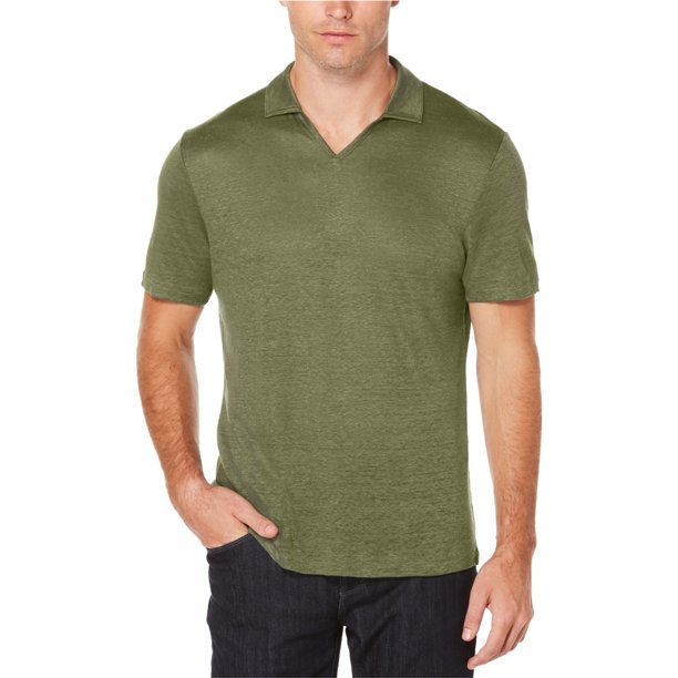 Polo de Rugby Perry Ellis para hombre verde grande
