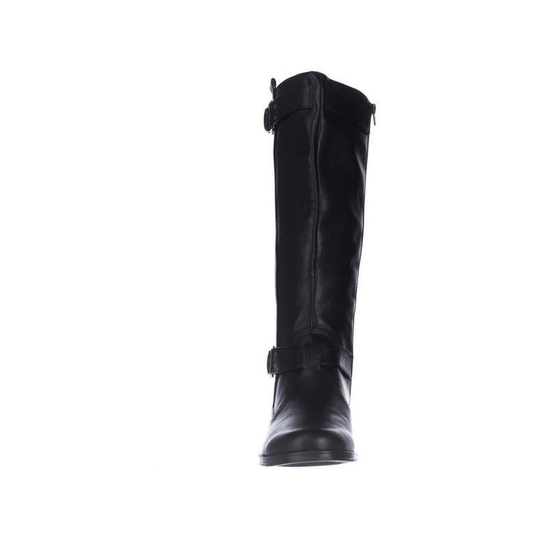 Womens Aerosoles Ride Line Riding Boots Black Walmart