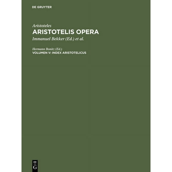 Index Aristotelicus (Hardcover)