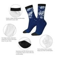 thumbnail image 3 of Vsdgher Christmas Blue Crew Socks for Men & Women, Breathable Casual Athletic Ankle Socks, 3 of 6