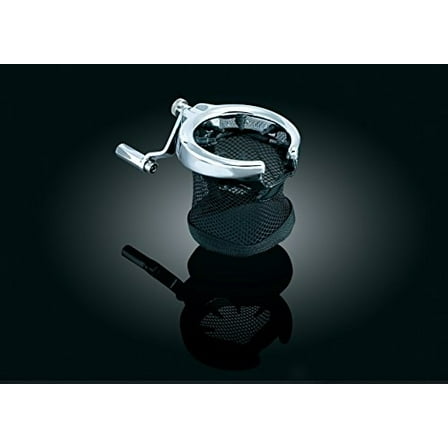 Kuryakyn 1481 Motorcycle Accessory: Passenger Drink/Cup Holder with Mesh Basket for 2001-2017 Honda Gold Wing GL1800 & F6B Motorcycles, Chrome , Silver